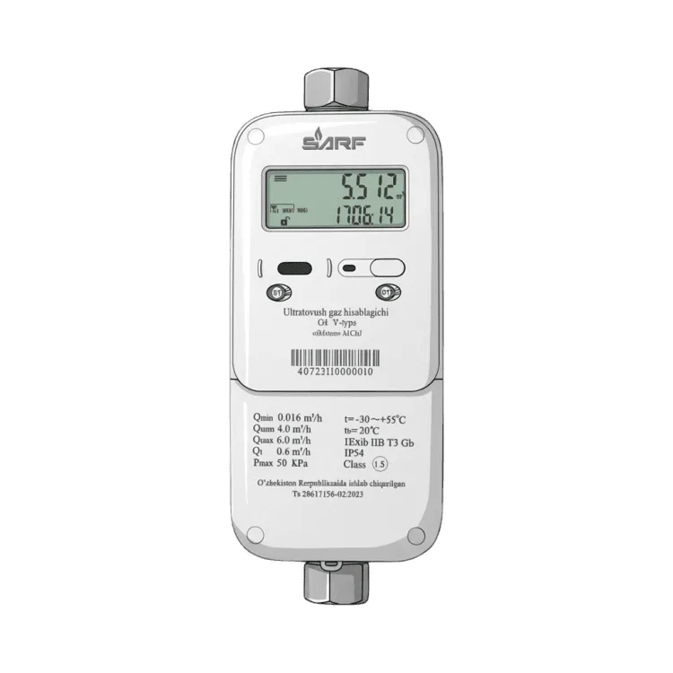 SARF G4 vertikal ultratovushli smart gaz hisoblagichi, GPRS-modem va klapan bilan