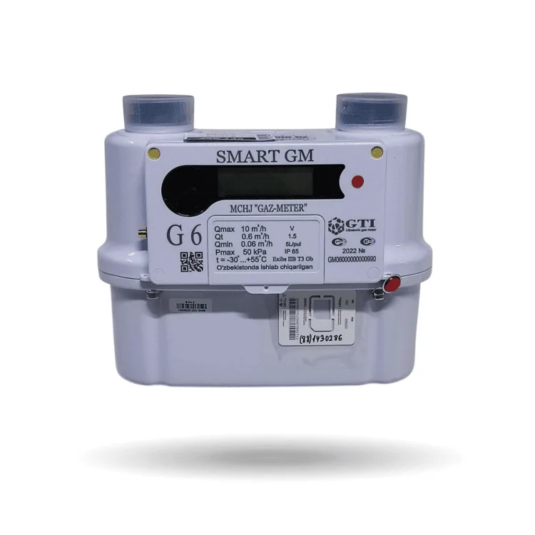 Smart GM G6 ultratovushli smart gaz hisoblagichi, GSM-modem va klapan bilan